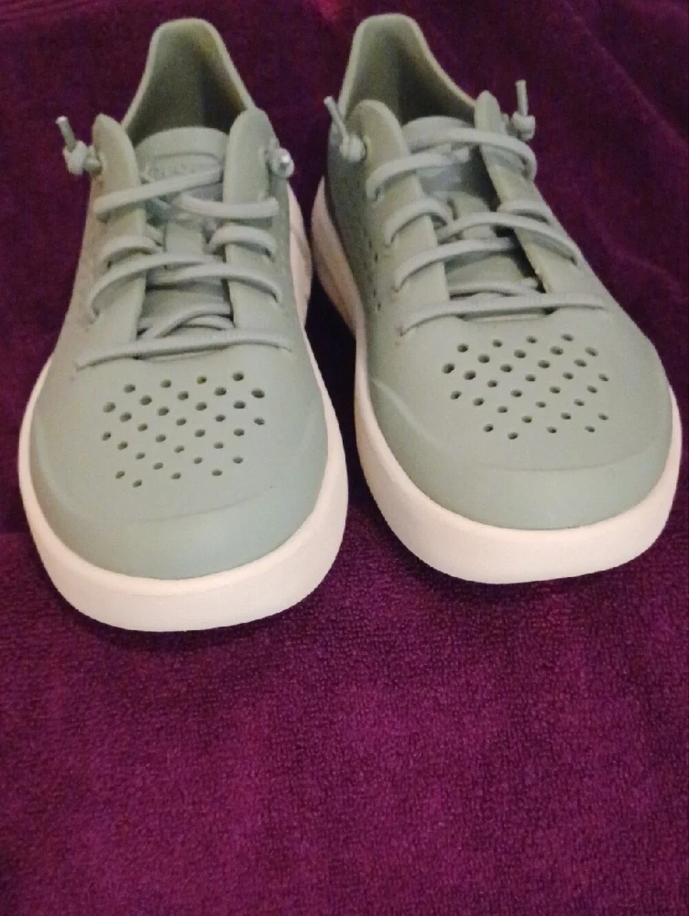 Unisex CROCS Women's/Men's Lace-Up Sneakers in Sage